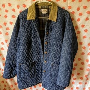 Jean jacket with corduroy collar